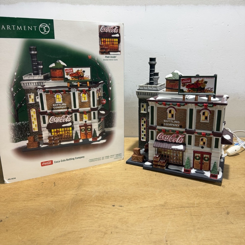 Department 56 Coca-Cola Christmas in the City Bottling Company Village 59258
